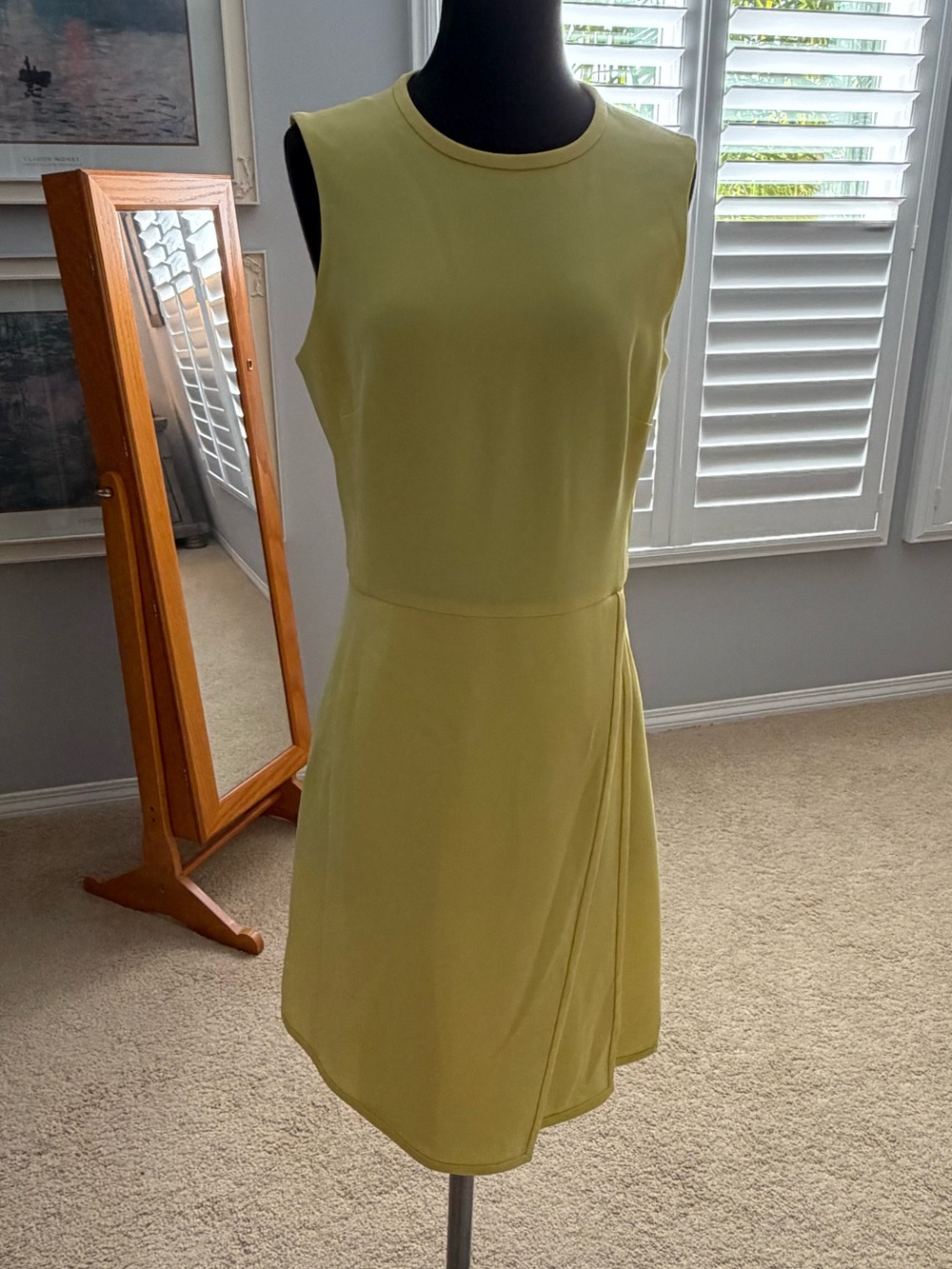 Tory Burch Lemon Yellow Sleeveless Mini Dress